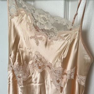 Long, Silk, peach, Victoria’s Secret night gown with tags